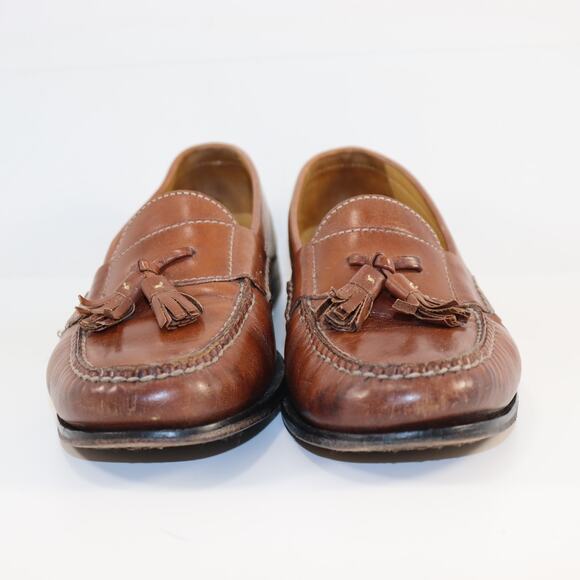 Cole Haan Men’s Brown Leather Tassel Loafers | Size 9M Classic Dress Shoes - Picture 3 of 6
